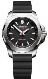 RELOJ INOX LADY BLACK DIAL, BLACK RUBBER