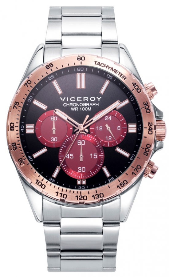 Viceroy Magnum Orologio Uomo 42409-55 - Grigio Acciaio - Quarzo Con Calendario 5 ATM