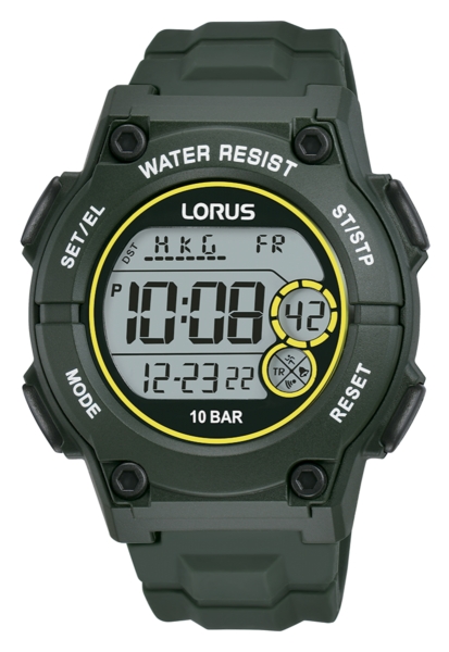 Hombre Sports Digital correa verde 42mm