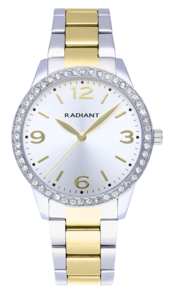 RADIANT FELINE 38MM SILVER GOLD DIAL BITONE BRAZ RA579203