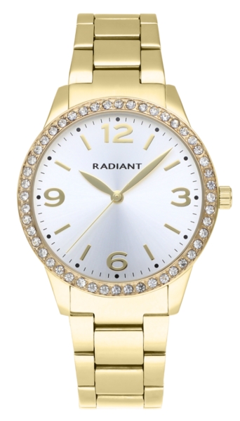 RADIANT FELINE 38MM SILVER GOLD DIAL IPGOLD BRAZ RA579202