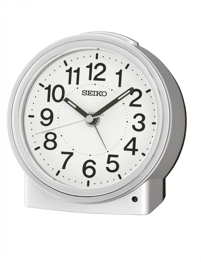 Seiko DESPERTADOR ANALóGICO  COLOR PLATA QHE199S - Vista frontal