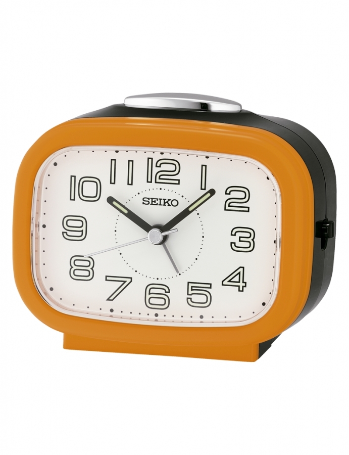 Seiko DESPERTADOR ANALóGICO  COLOR NARANJA QHK060E - Vista frontal