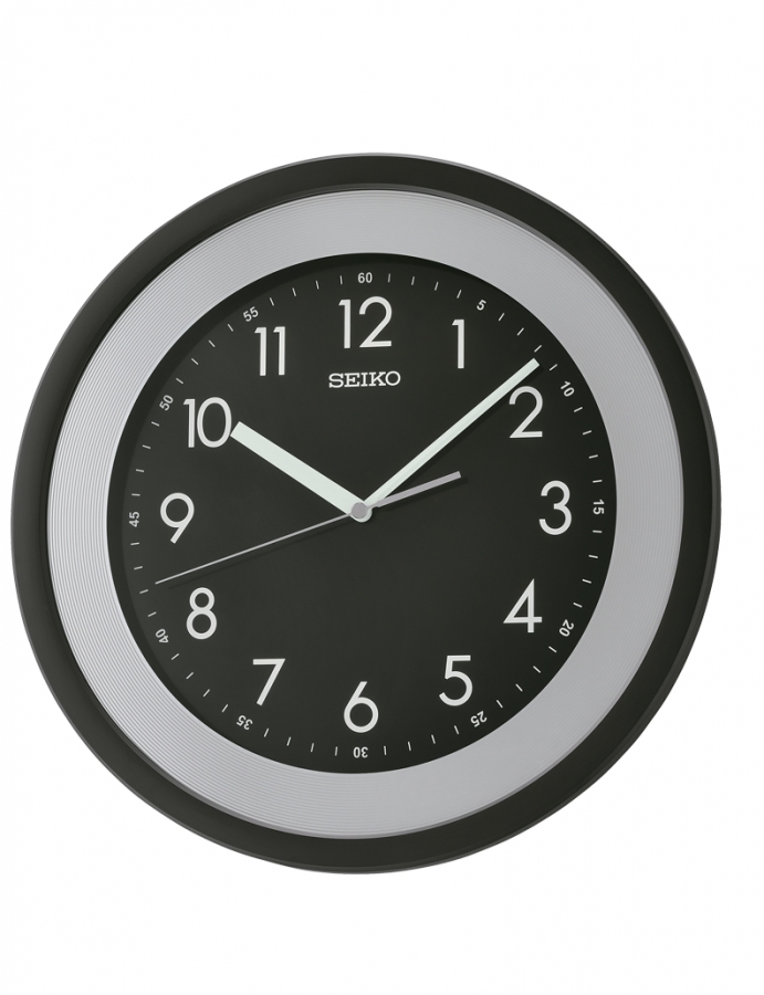 Seiko RELOJ DE PARED ANALóGICO  COLOR NEGRO QXA812K - Vista frontal