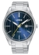 Hombre Sports Cuarzo brazalete Esf azul