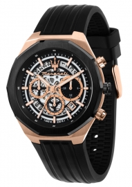 RELOJ STILE 45MM CHR BLK+SILVER DIAL BLK SIL S