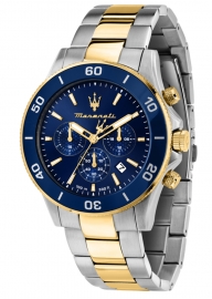 RELOJ MASERATI COMPETIZIONE 43MM CHR BLUE DIAL BR SS+YG R8873600006