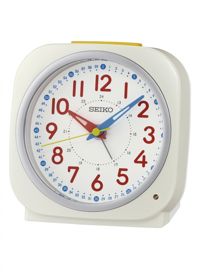 Seiko DESPERTADOR ANALóGICO  COLOR BLANCO QHE200W - Vista frontal