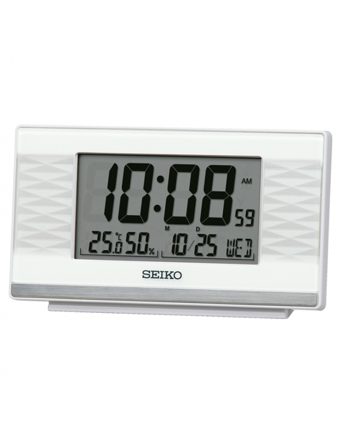 Seiko DESPERTADOR DIGITALCOLOR BLANCO QHL094W - Vista frontal