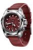 INOX CHRONO RED DIAL, RED RUBBER