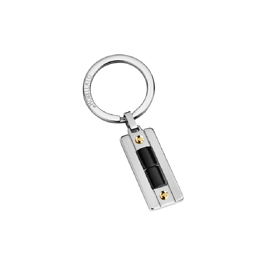 Morellato CLASSIC KEYRING SS RECTANG. TAG IP-BK YG SU3080 - Vista frontal