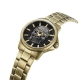 Mensor Black Dial IPGold Bracelet 3H