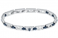 ICONIC BRACELET WITH IP BLUE 18.5+3CM