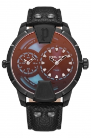 RELOJ Huntley SS/Black Dial Black Leath 2H+3H