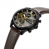 Reactor Black Dial Brown Leather Multi