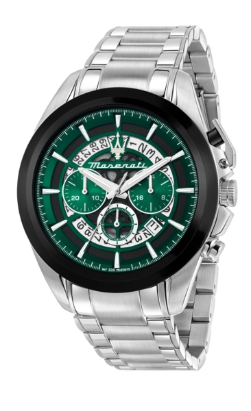 TRAGUARDO 45MM CHR GREEN+BLK DIAL SS BR