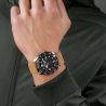 Carrigan 3Hd Black Dial Brown Leather