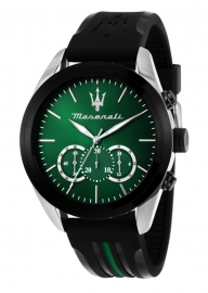 RELOJ TRAGUARDO 45MM CHR GREEN DIAL BLK+GRE PU