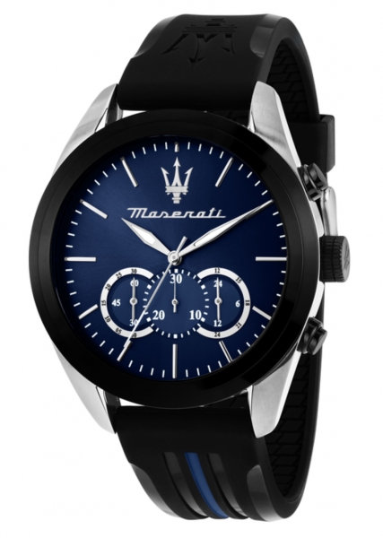 TRAGUARDO 45MM CHR BLUE DIAL BLK+BLUE PU