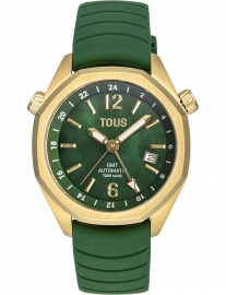 RELOJ TOUS NOW GMT IPG ESFERA NACAR VERDE SILI