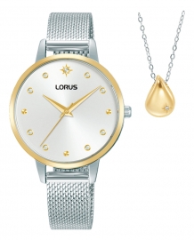 RELOJ Mujer Reloj y Collar Dorado