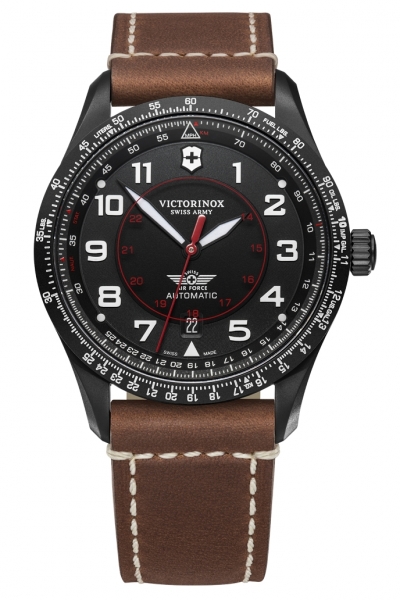 AIRBOSS MECH. BLACK DIAL, BROWN STRAP