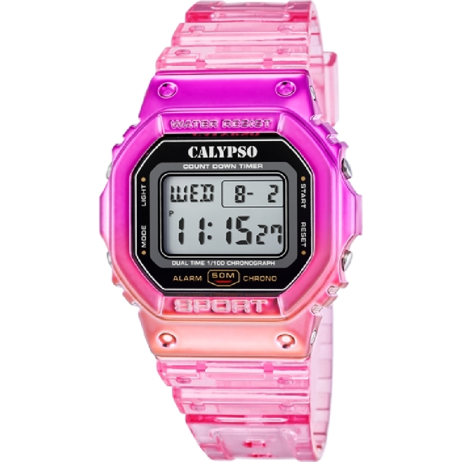 Calypso Orologio Digitale Unisex K5874/1 – Colorato, Impermeabile 50m