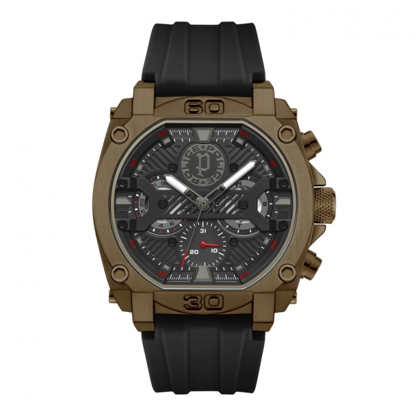 Norwood Black Dial Black Silicon Strap
