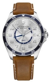 RELOJ FIELDFORCE CLASSIC GMT WH DIAL BROWN STR