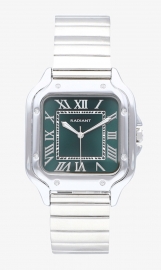 RELOJ Reloj Hombre Chris Him Verde Plateado