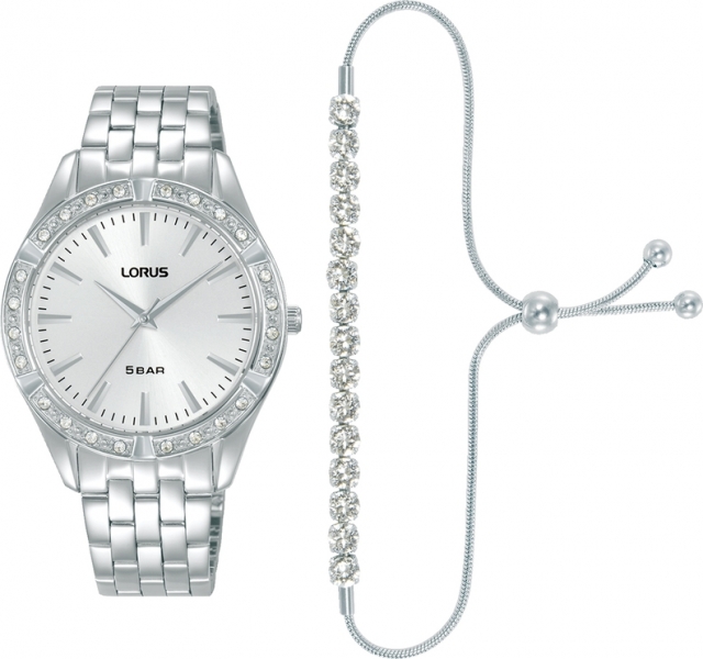 Mujer Reloj y Pulsera Plata