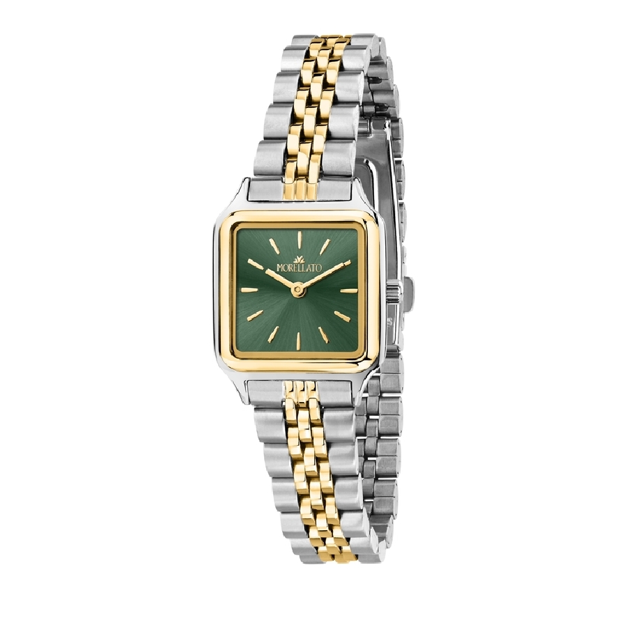 Morellato DAFNE 24X31MM 2H GREEN DIAL SS+YG BR R0153175514 - Vista frontal