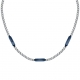 ICONIC NECKL WITH IP BLUE 45+5CM