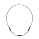 ICONIC NECKL WITH IP BLUE 45+5CM