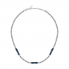 ICONIC NECKL WITH IP BLUE 45+5CM