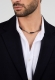 ICONIC NECKL WITH IP BLUE 45+5CM