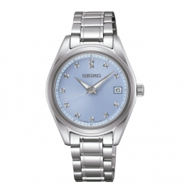 RELOJ Essentials plateado esf azul diamantes