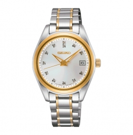 RELOJ Essentials plateado y dorado diamantes