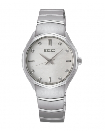 RELOJ Ladies Cuarzo 8 Diamantes esfera blanca