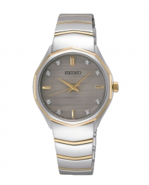 RELOJ Ladies Cuarzo 8 Diamantes  esfera gris