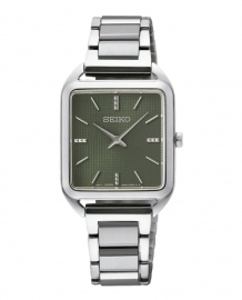 RELOJ Ladies Cuarzo Caja Cuadrada esf verde