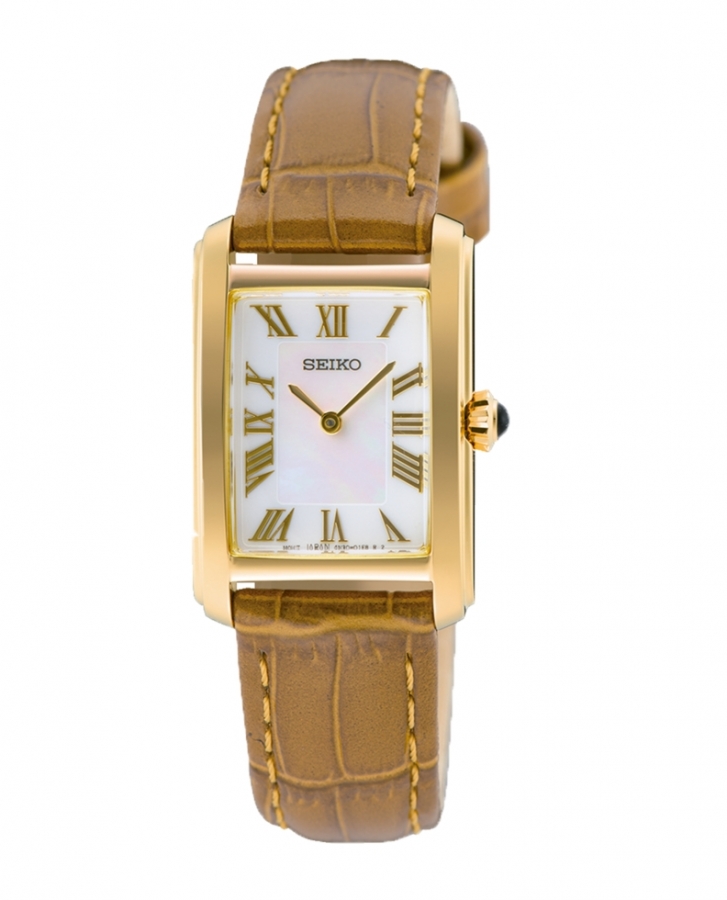 Seiko LADIES NUMERO ROMANOS CORREA PIEL MARRON SWR100P1 - Vista frontal