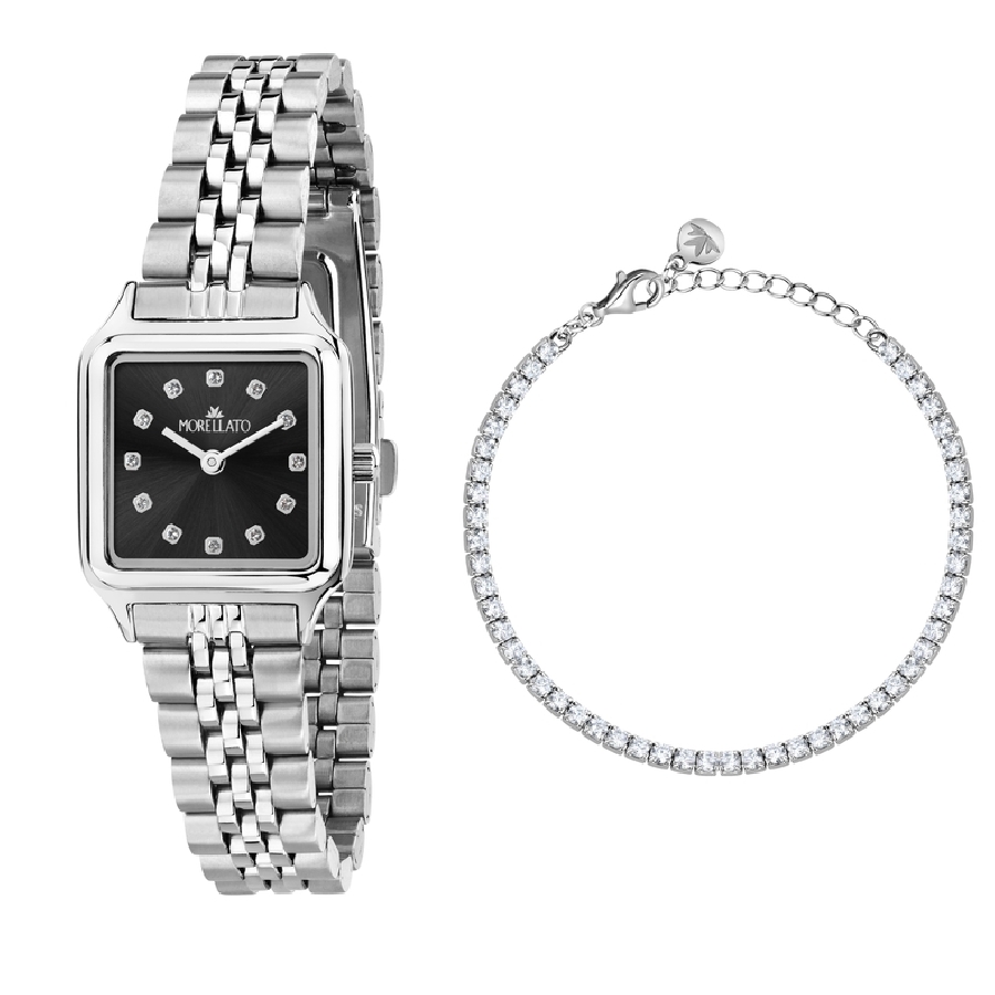 Morellato DAFNE 24X31MM 2H BLACK DIAL SS BR R0153175512 - Vista frontal