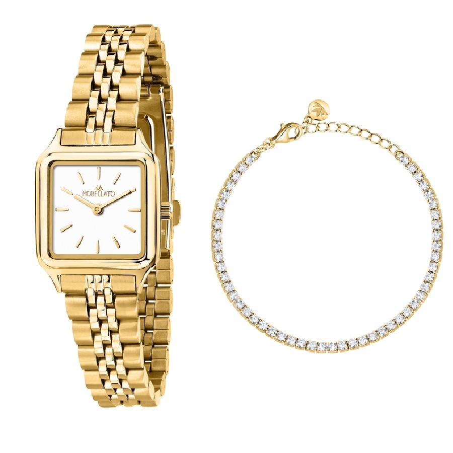 Morellato DAFNE 24X31MM 2H WHI SIL DIAL YG BR R0153175513 - Vista frontal