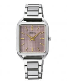 RELOJ Ladies Cuarzo Caja Cuadrada esf rosa
