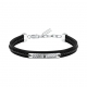 LEATHER BR SS BLK REC LEATHER BLK 19+3CM