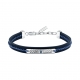 LEATHER BR SS BLU REC LEATHER BLK 19+3CM