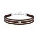 LEATHER BR SS RG REC LEATHER BRN 19+3CM
