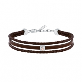 RELOJ LEATHER BR SS RG REC LEATHER BRN 19+3CM
