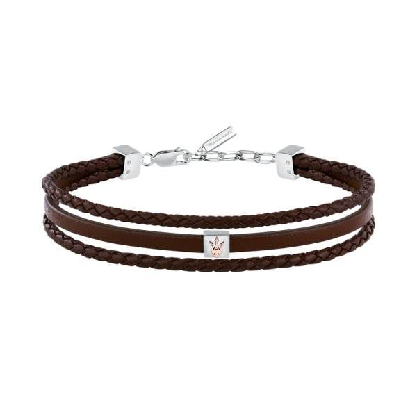 LEATHER BR SS RG REC LEATHER BRN 19+3CM
